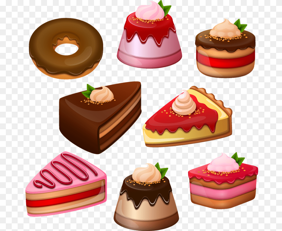 Transparent Doces Slice Of Cake Clipart, Icing, Cream, Dessert, Food Png