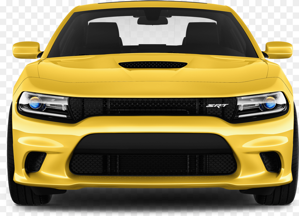 Transparent Dodge Charger Yellow Car Front, Coupe, Sports Car, Transportation, Vehicle Free Png