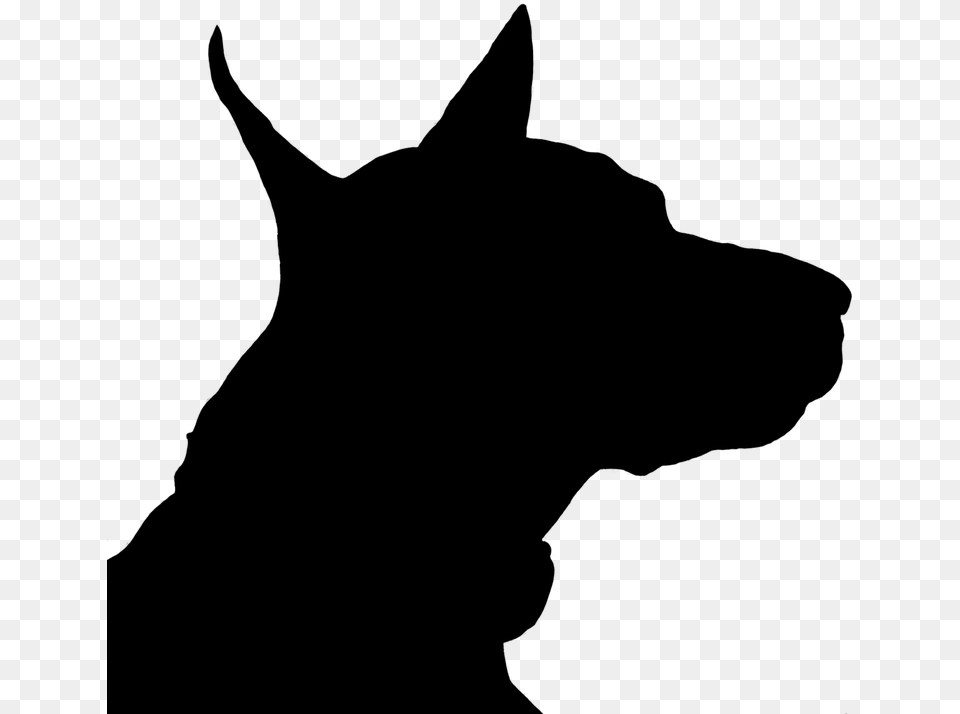 Transparent Dog Head Clipart Black And White Siluetas De Perros, Gray Png Image