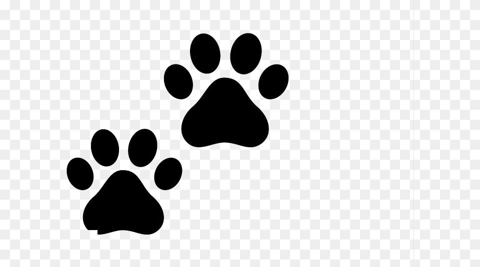 Transparent Dog Paw Print Silhouette Paw Print Clipart Black And White, Footprint, Blackboard Free Png Download