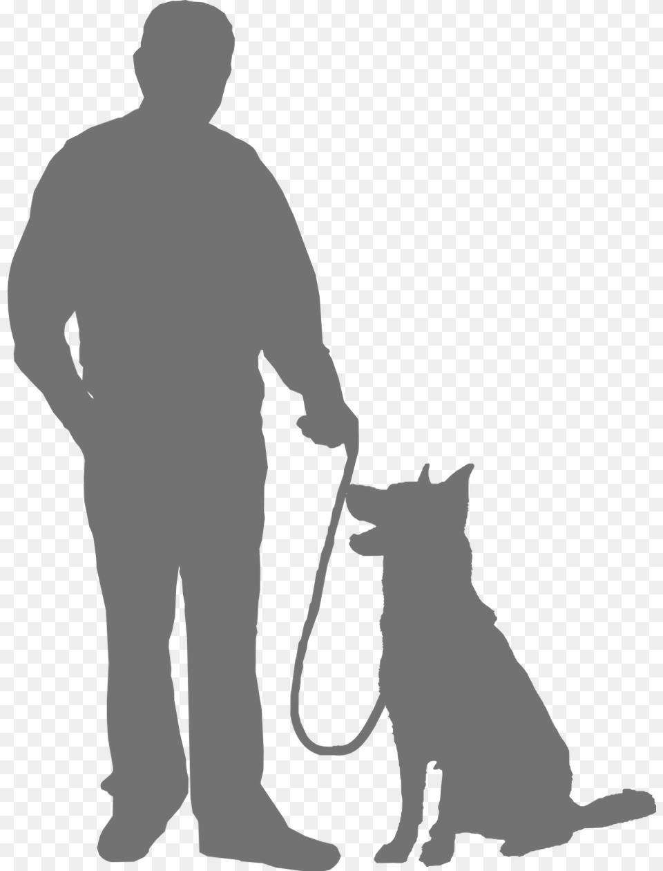 Transparent Dog Walker Man And Dog Silhouette, Accessories, Strap, Person, Male Png Image