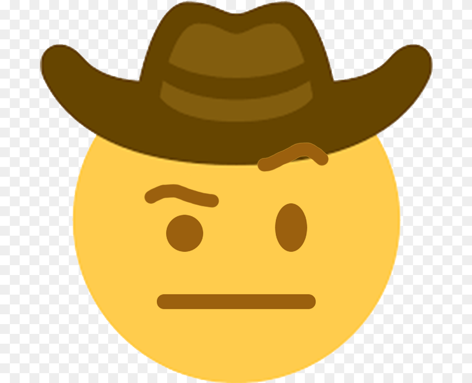Transparent Doge Face Sad Cowboy Emoji Transparent, Clothing, Hat, Cowboy Hat, Nature Free Png