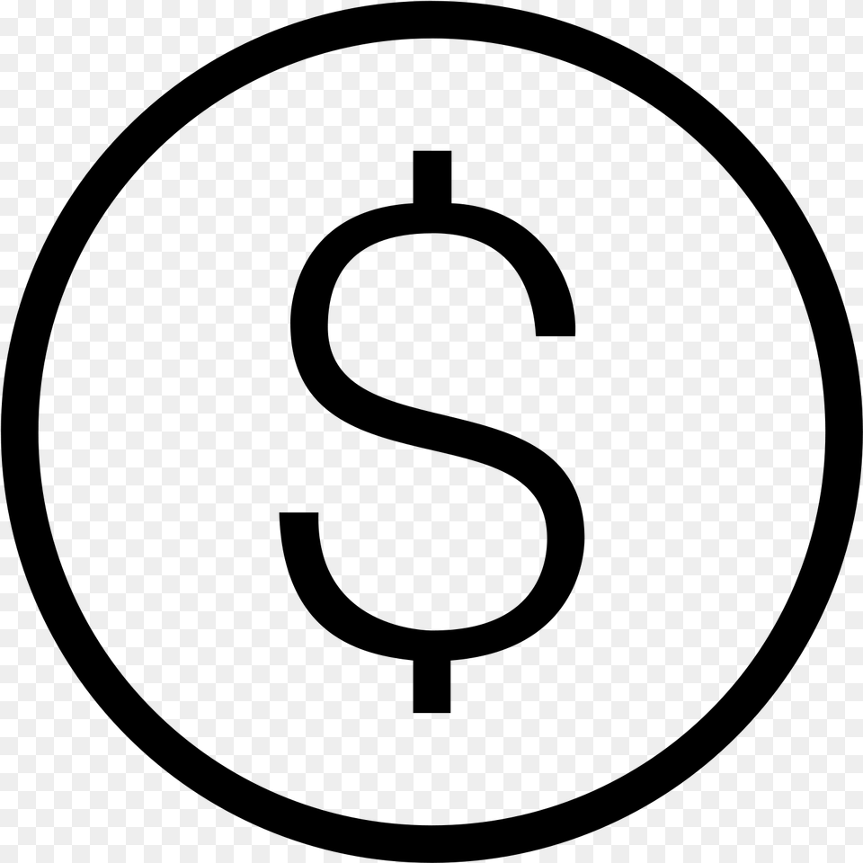 Transparent Dolar Circle, Gray Free Png Download