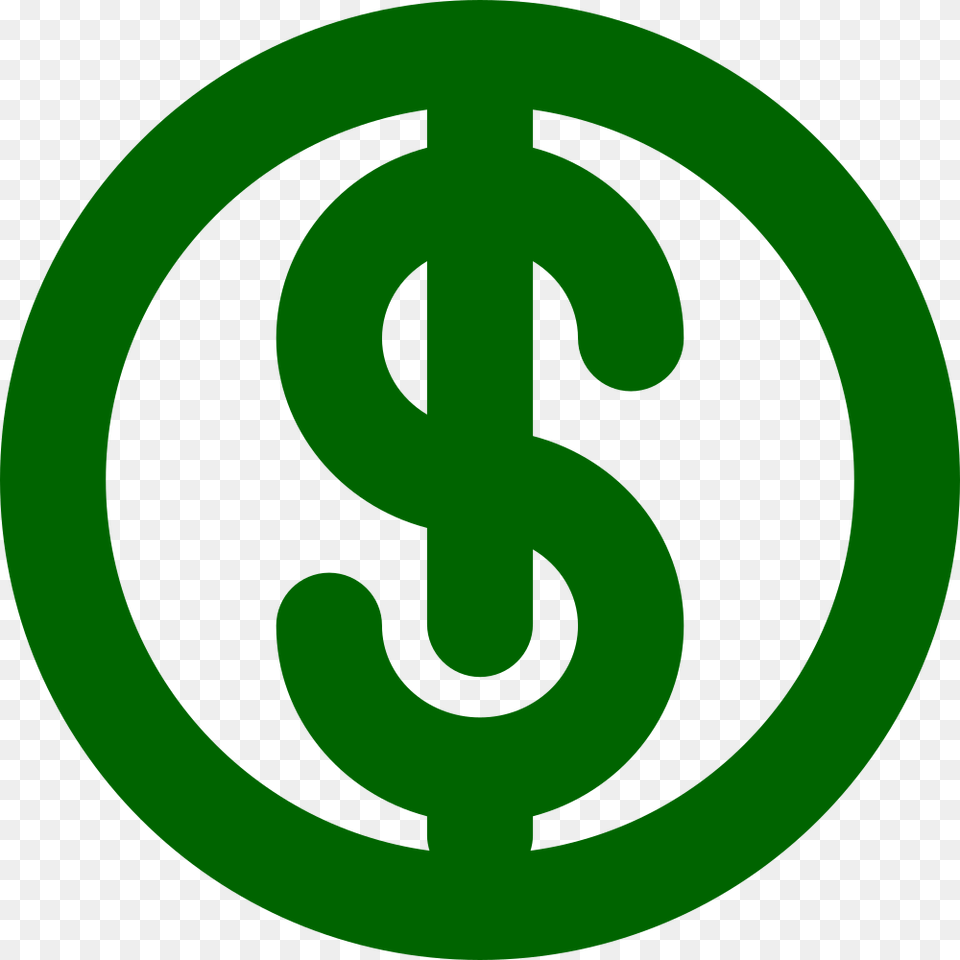 Transparent Dollar Sign Transparent Grey Dollar Sign, Green, Symbol, Logo, Text Png