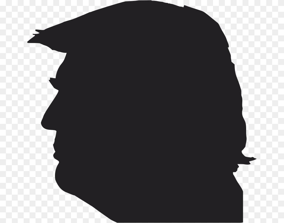 Transparent Donald Trump Clipart Black And White Donald Trump Profile Silhouette, Adult, Bride, Female, Person Free Png Download