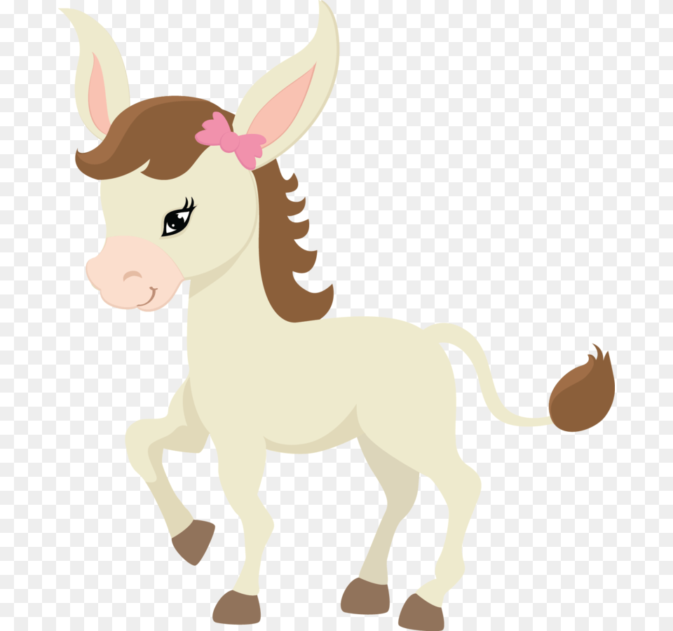 Transparent Donkey Clip Art Animais Fazendinha Menina, Baby, Person, Animal, Mammal Free Png Download