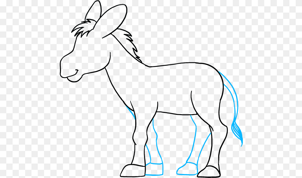 Transparent Donkey Head Clipart Draw A Donkey Face, Silhouette, Animal, Mammal, Person Png