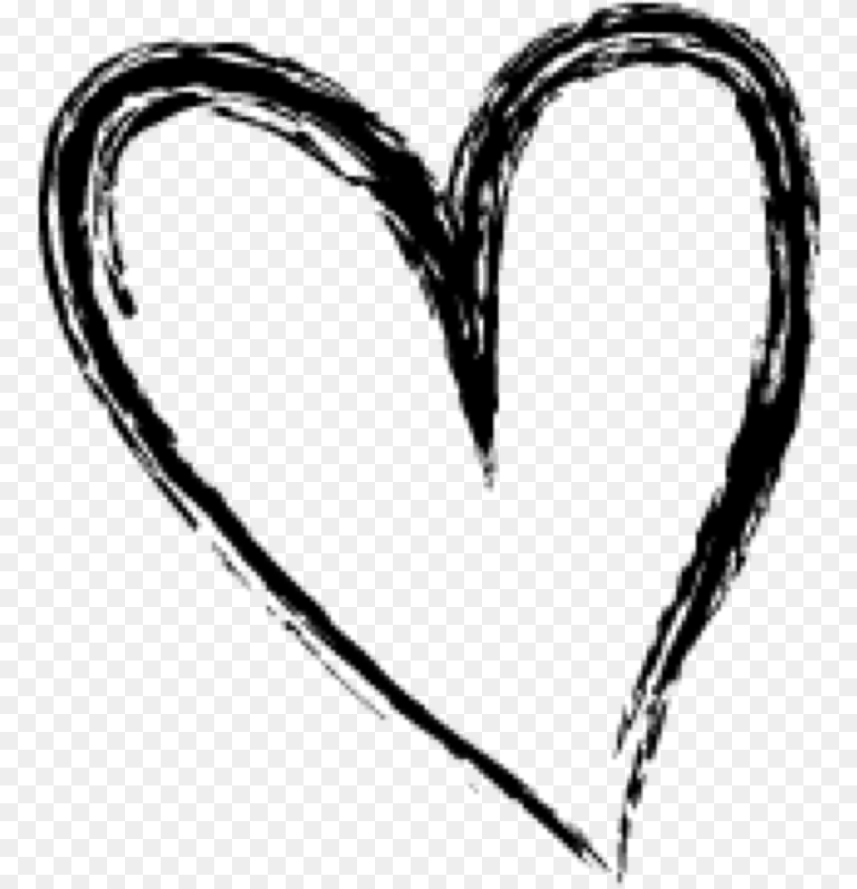 Transparent Doodle Arrow Clipart Heart Sketch Transparent Background, Gray Png