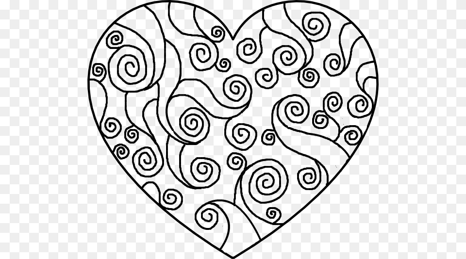 Transparent Doodle Hearts Circle, Gray Free Png
