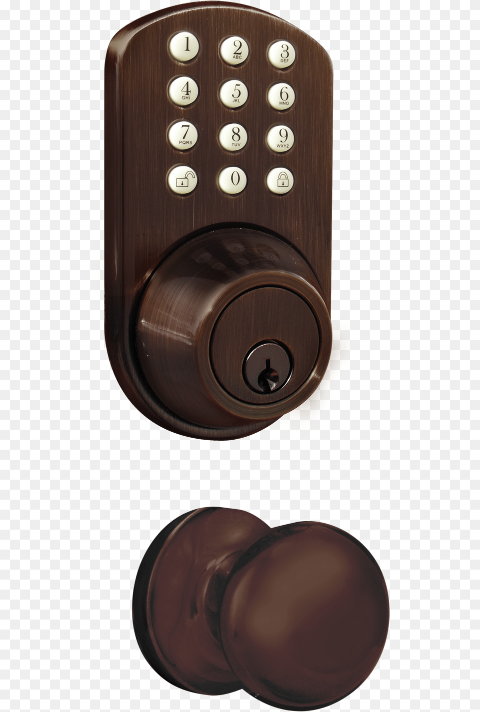 Transparent Doorknob Keypad Deadbolt Regular Knob, Electrical Device, Switch, Lock Free Png Download