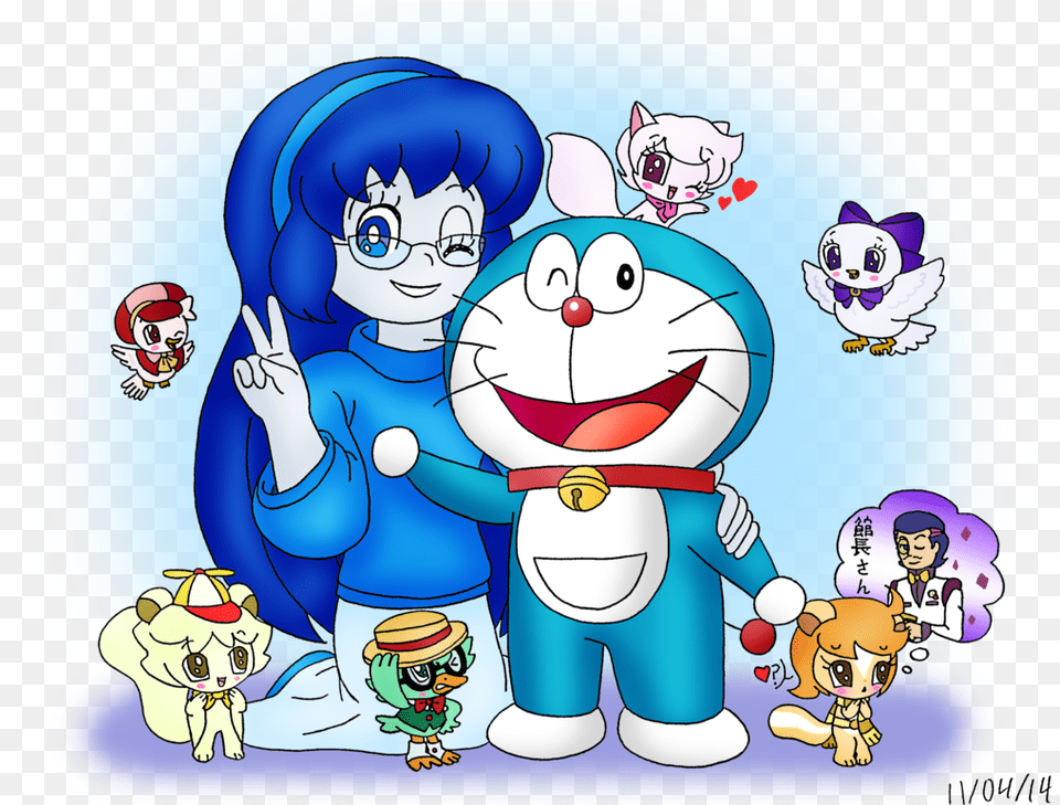 Transparent Doraemon Doraemon And Sailor Moon, Book, Comics, Publication, Baby Free Png