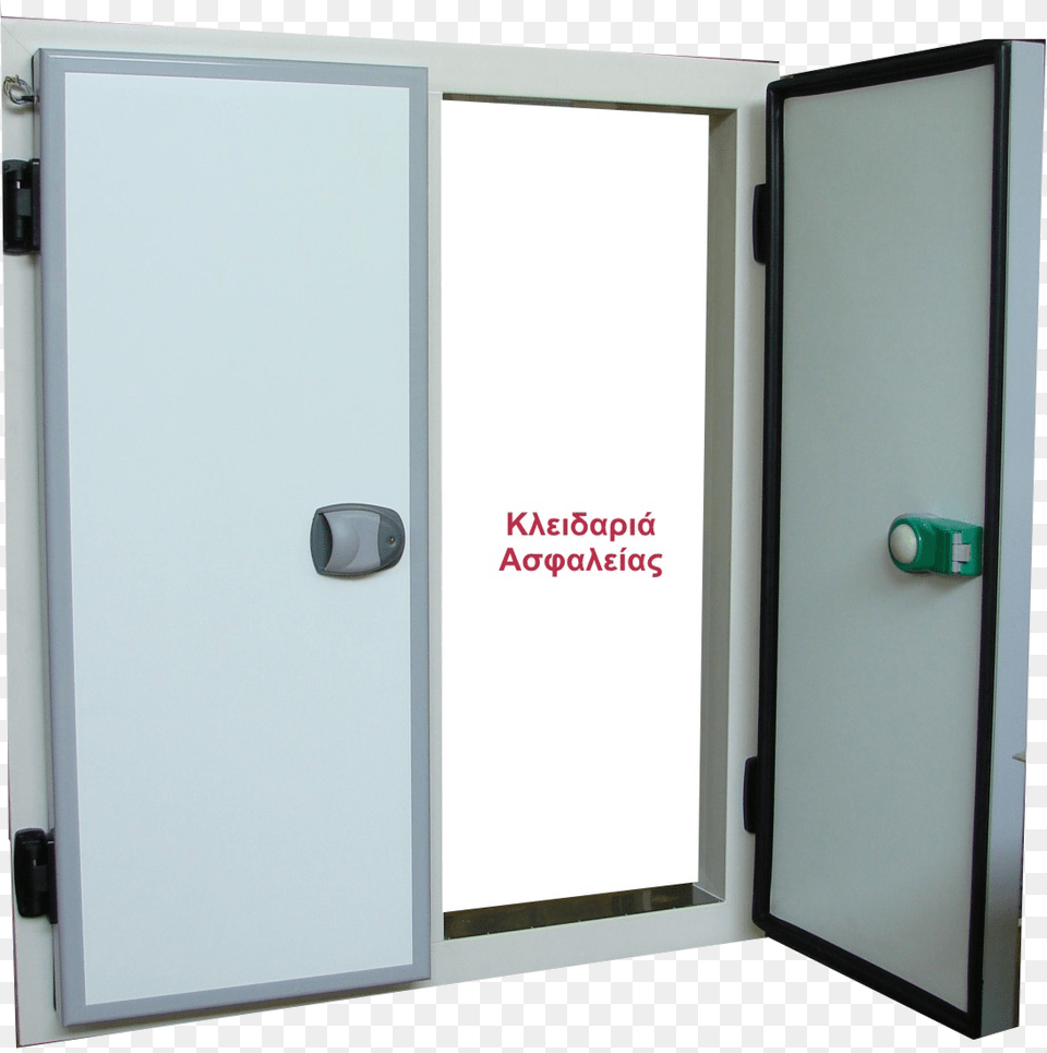 Transparent Double Door Cold Room Double Doors, Sliding Door, White Board, Cabinet, Furniture Free Png Download