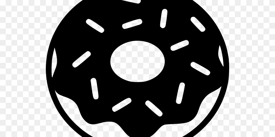 Transparent Doughnut Clipart Donut Clipart Black And White, Coil, Spoke, Spiral, Machine Png Image
