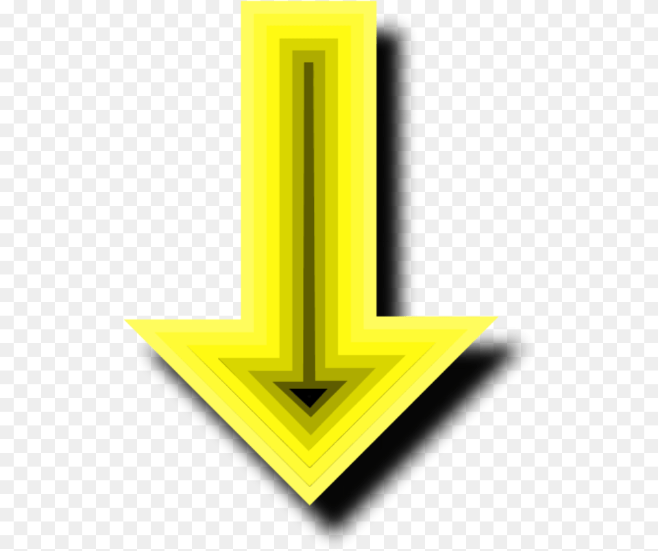 Down Arrow Clipart Yellow Arrow Pointing Down, Symbol Free Transparent Png