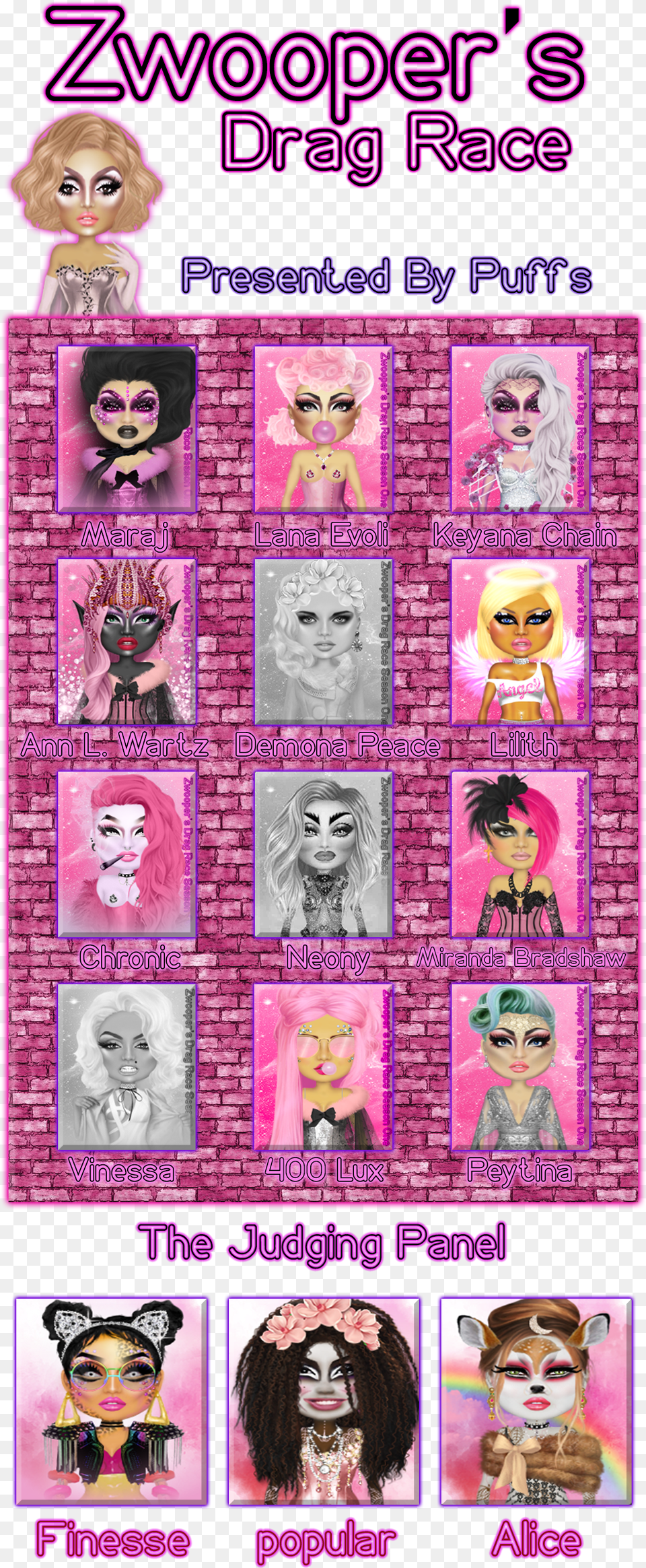 Transparent Drag Queen Collage, Purple, Book, Publication, Comics Png Image