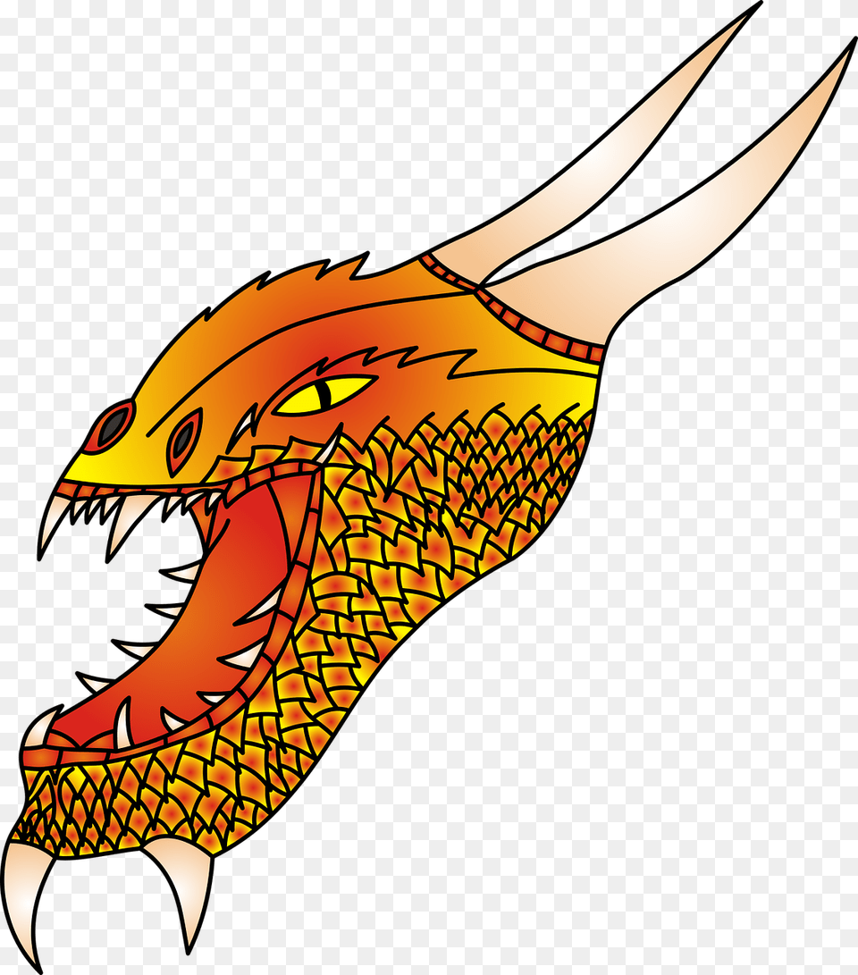 Transparent Dragon Horns Dragon Head No Background, Electronics, Hardware, Animal, Fish Free Png Download