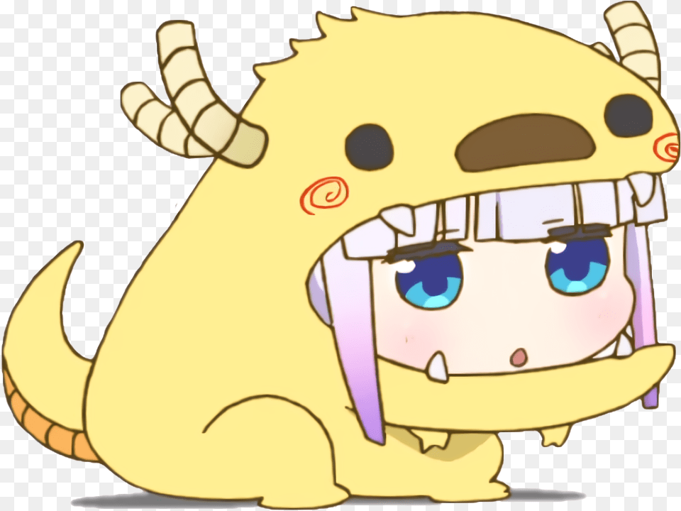 Transparent Dragon Kanna Miss Kobayashiu0027s Miss Dragon Maid Memes, Baby, Person, Cartoon, Face Png Image