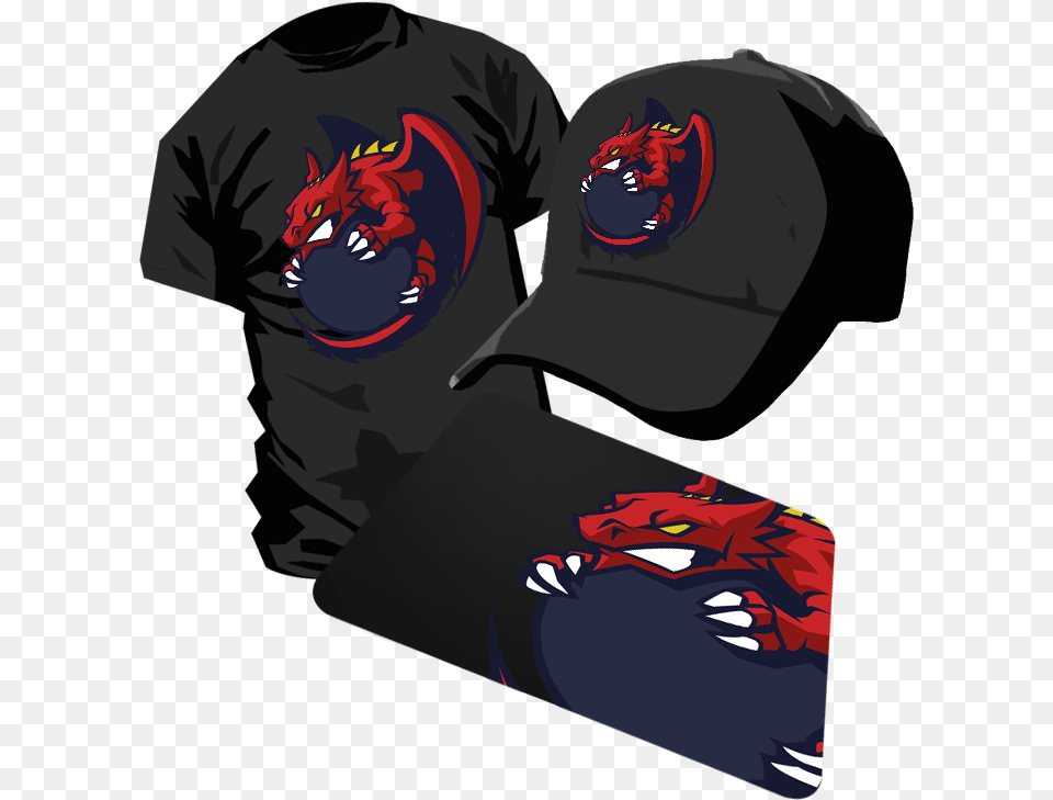Transparent Dragon Mascot Gaming Logo Dogs, T-shirt, Hat, Clothing, Cap Free Png Download
