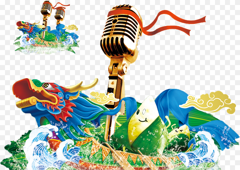 Transparent Dragon Vector Dragon Boat, Electrical Device, Microphone Free Png