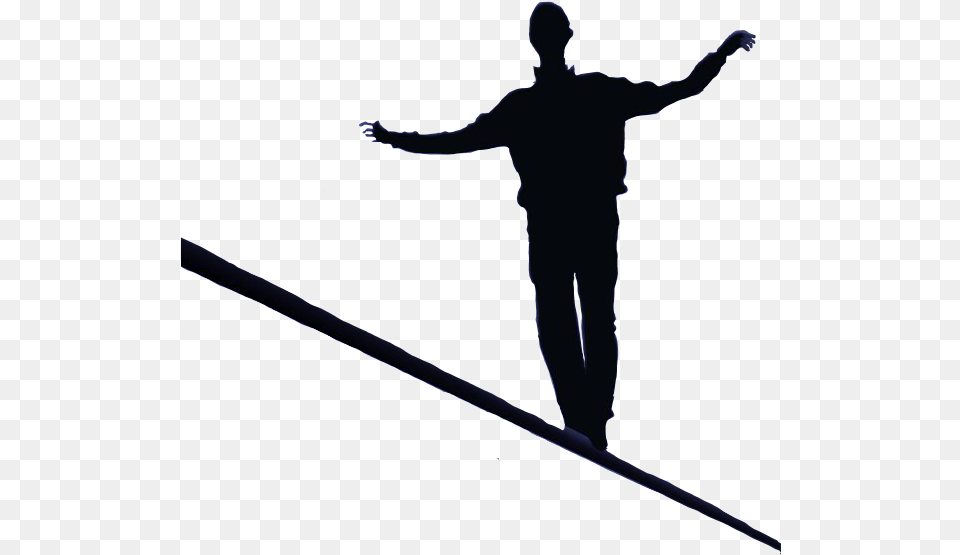 Transparent Dragonfly Silhouette Silhouette On A Tightrope, Acrobatic, Balance Beam, Gymnastics, Sport Png