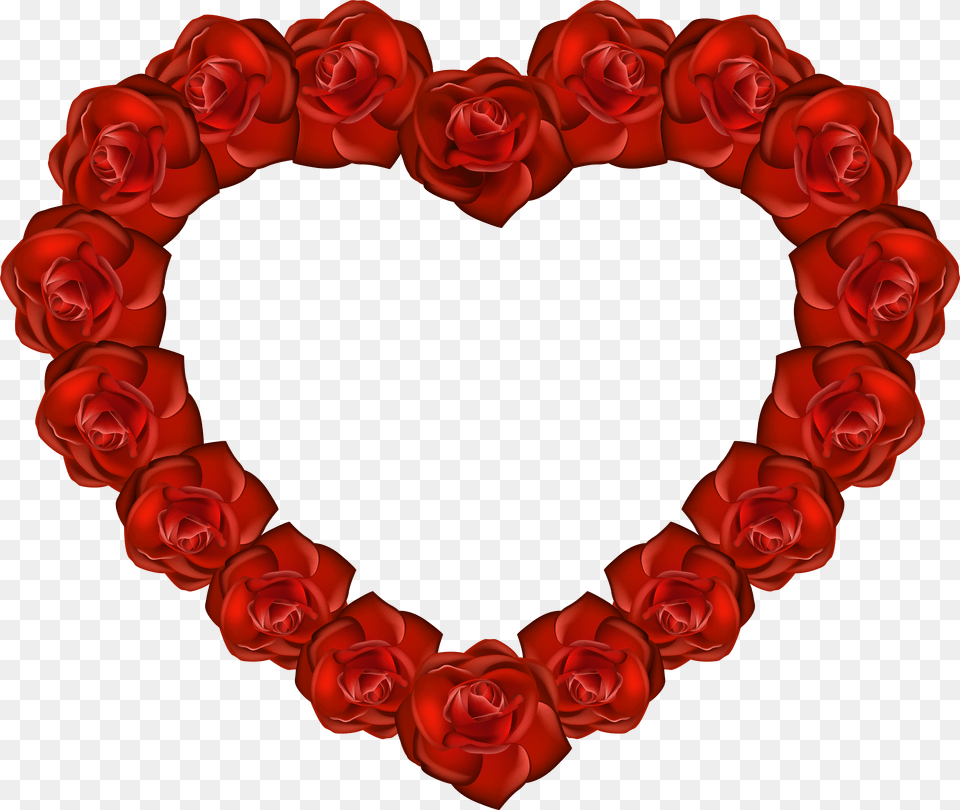 Transparent Drawn Heart Red Rose Heart Free Png Download