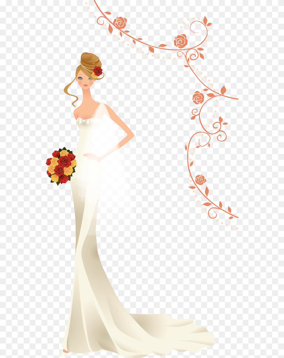 Transparent Dress Clip Art Wedding Poster Art Free, Formal Wear, Gown, Graphics, Pattern Png