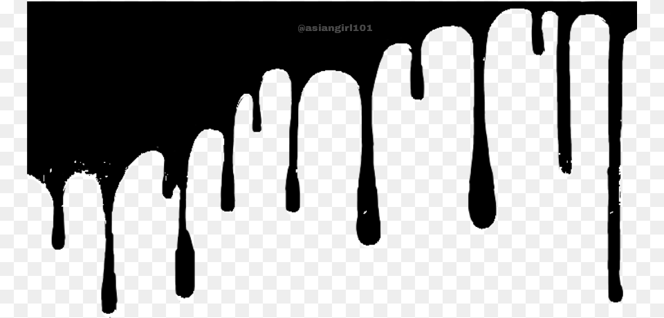 Dripping Slime Clipart Dripping Effect Black, Cutlery, Fork, Outdoors, Nature Free Transparent Png