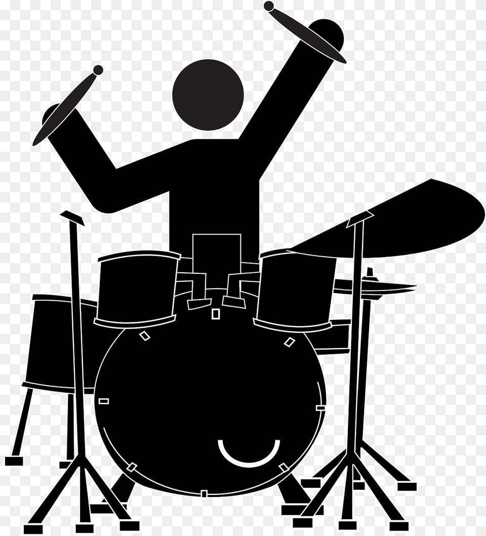 Drums Clipart Stickman Playing Drums, Musical Instrument, Performer, Person, Drummer Free Transparent Png