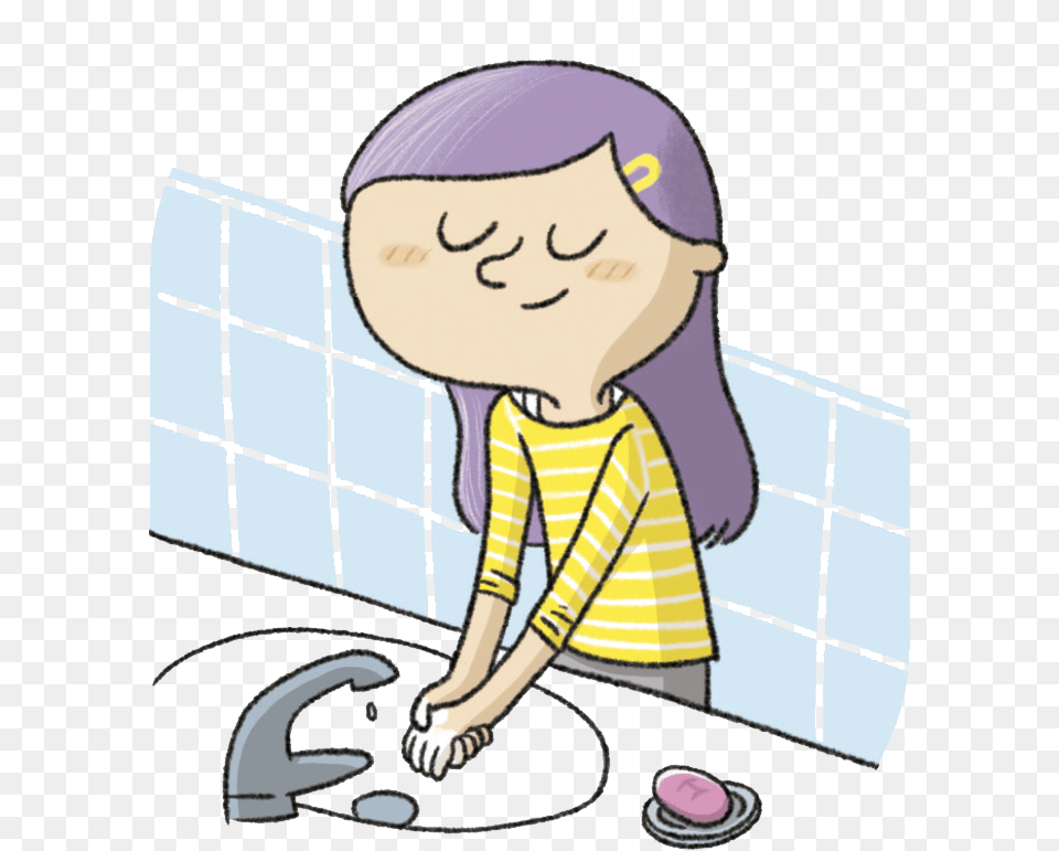 Ducharse Clipart Cartoon, Baby, Cleaning, Person, Book Free Transparent Png