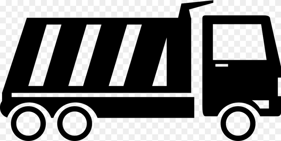 Transparent Dump Truck Black And White Clipart Dump Truck Icon, Moving Van, Transportation, Van, Vehicle Png Image