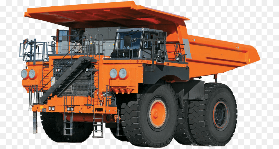 Transparent Dump Truck Hitachi Dump Truck Transparent, Machine, Wheel, Bulldozer, Transportation Free Png Download