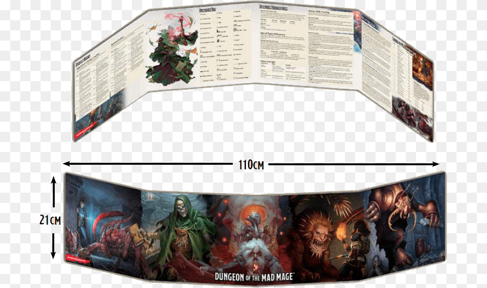 Transparent Dungeons And Dragons Dungeon Of The Mad Mage Dm Screen, Advertisement, Poster, Adult, Person Png Image