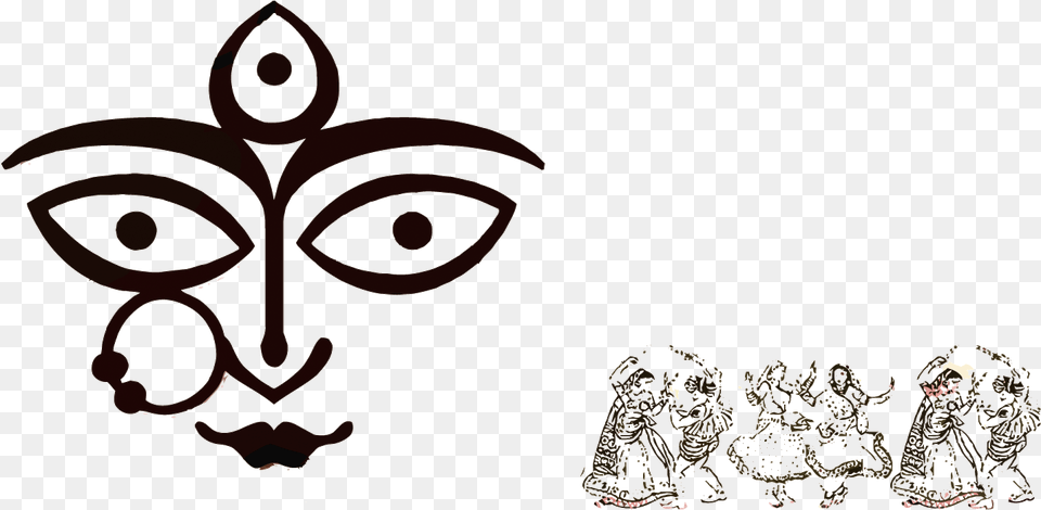 Durga Puja Dandiya Images Black And White, Adult, Bride, Female, Person Free Transparent Png