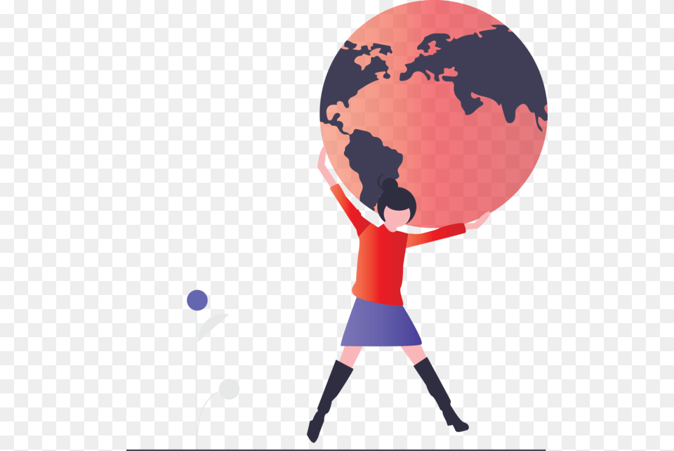 Transparent Earth Day Cartoon World Soccer Ball For Plain World Map, Person, Astronomy, Outer Space, Planet Free Png Download