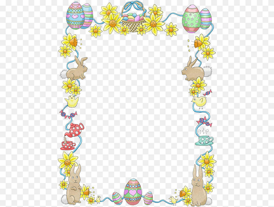 Transparent Easter Border Clipart Easter Border Clipart, Egg, Food, Easter Egg Free Png