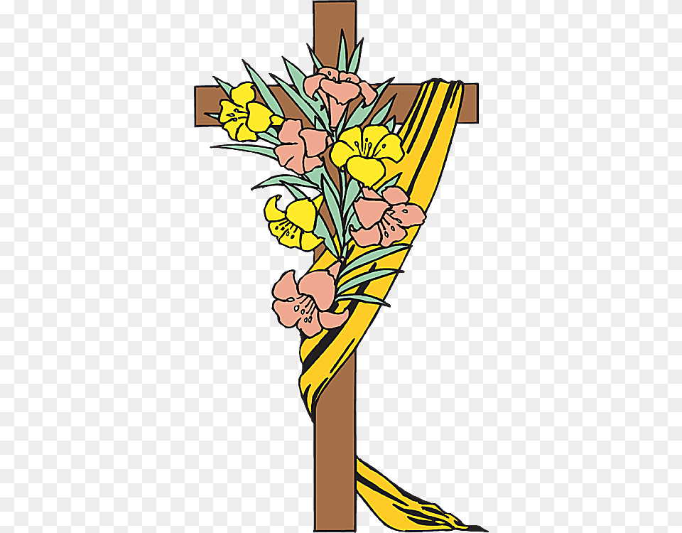 Transparent Easter Cross, Flower, Plant, Art, Flower Arrangement Free Png