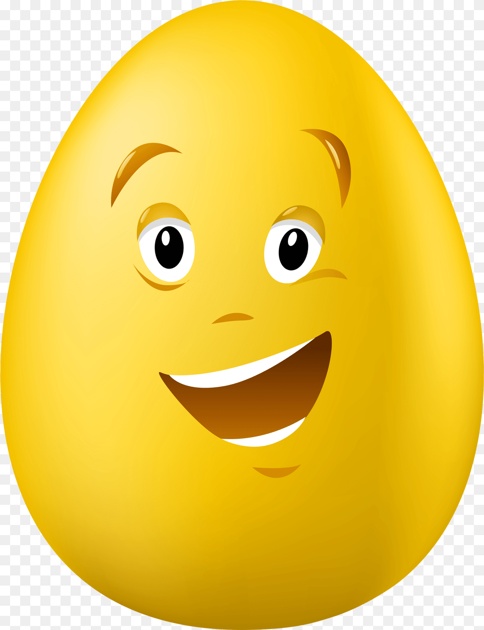 Transparent Easter Talking Yellow Egg Clipart Picture Easter Egg Smiley Face, Food, Astronomy, Moon, Nature Png
