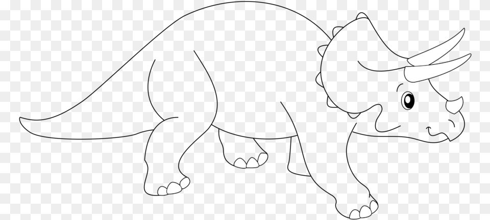 Transparent Easy Clipart Drawings Triceratops Drawing Easy Free Png Download