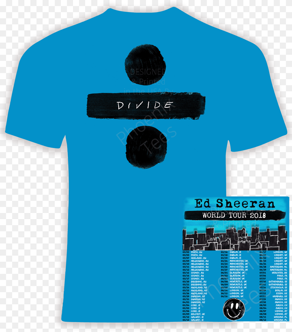 Transparent Ed Sheeran Ed Sheeran Tour Shirt 2018, Clothing, T-shirt Png