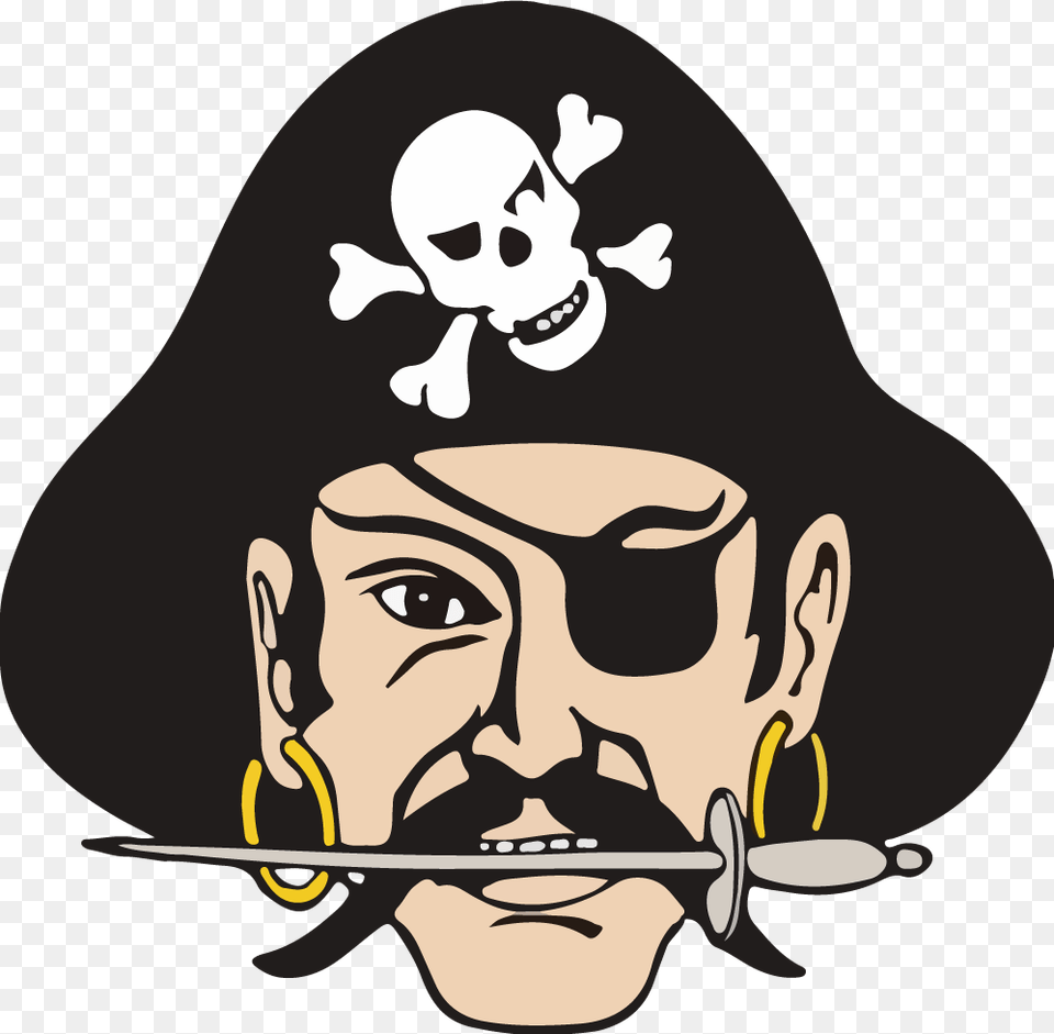 Transparent Eddy Wally Rogers High School Pirates, Person, Pirate, Face, Head Free Png Download