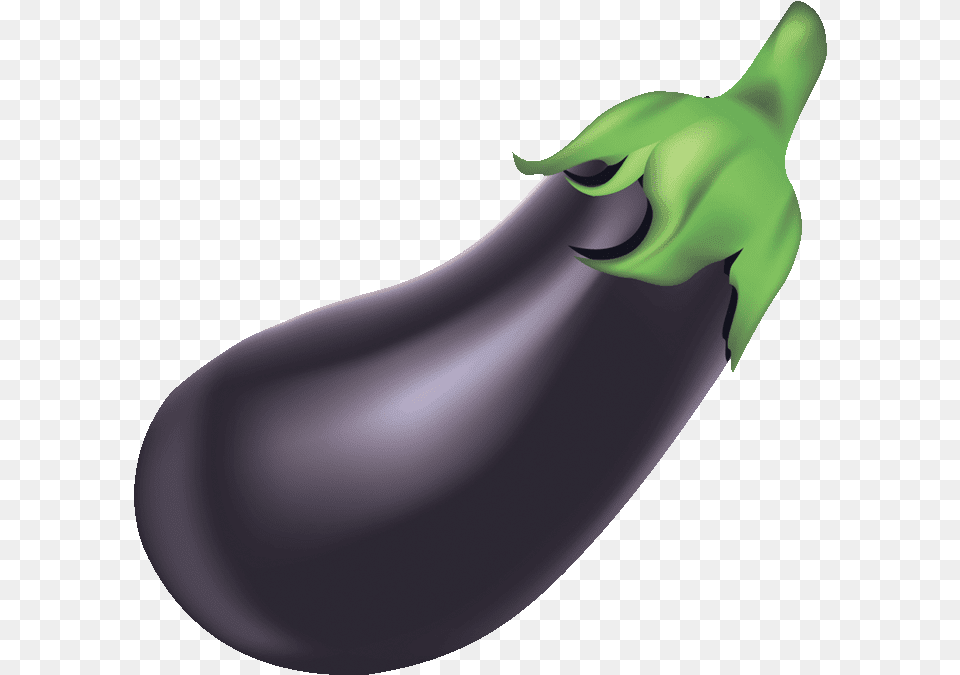 Transparent Eggplant Emoji Eggplant, Food, Produce, Plant, Vegetable Png Image