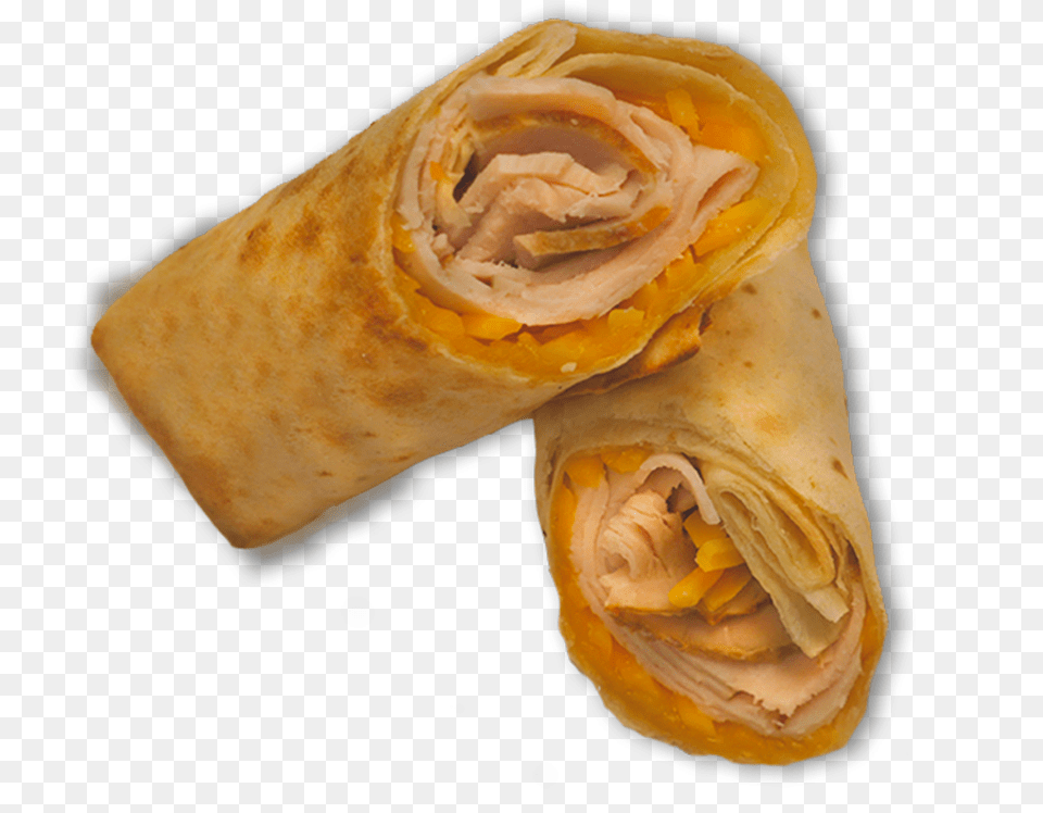 Transparent Eggroll Turkey Cheddar Wrap Tropical Smoothie, Food, Sandwich Wrap, Bread Free Png