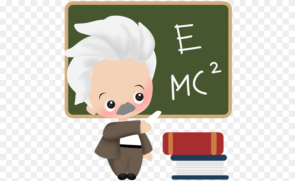 Einstein Cartoon Animated Albert Einstein, Blackboard, Face, Head, Person Free Transparent Png