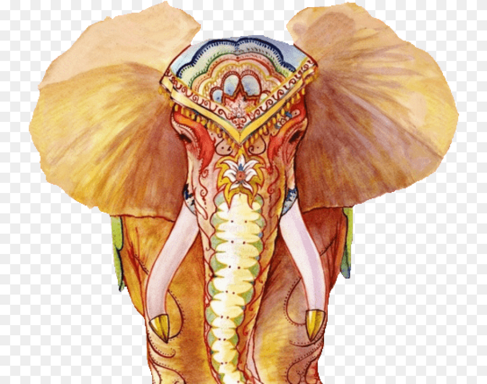Transparent Elephant Drawing Indian Elephant Ceremonial Dress, Animal, Mammal, Wildlife Png