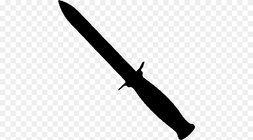 Transparent Emblem Knife Sword Icon, Gray Free Png