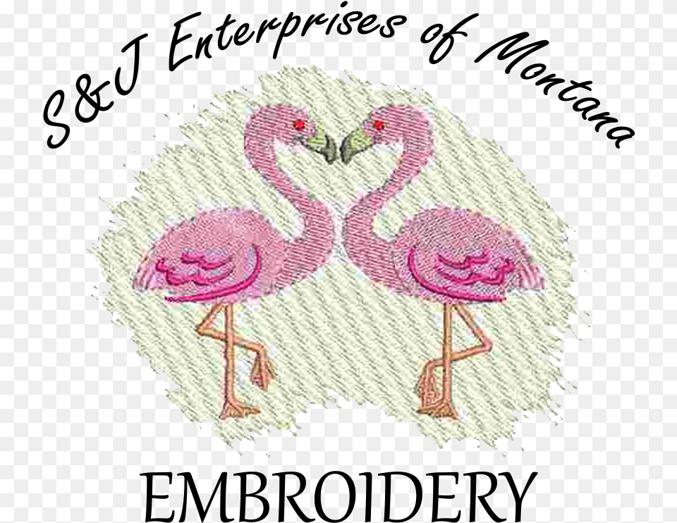 Embroidery Designs Art Company, Animal, Bird, Flamingo, Pattern Free Transparent Png