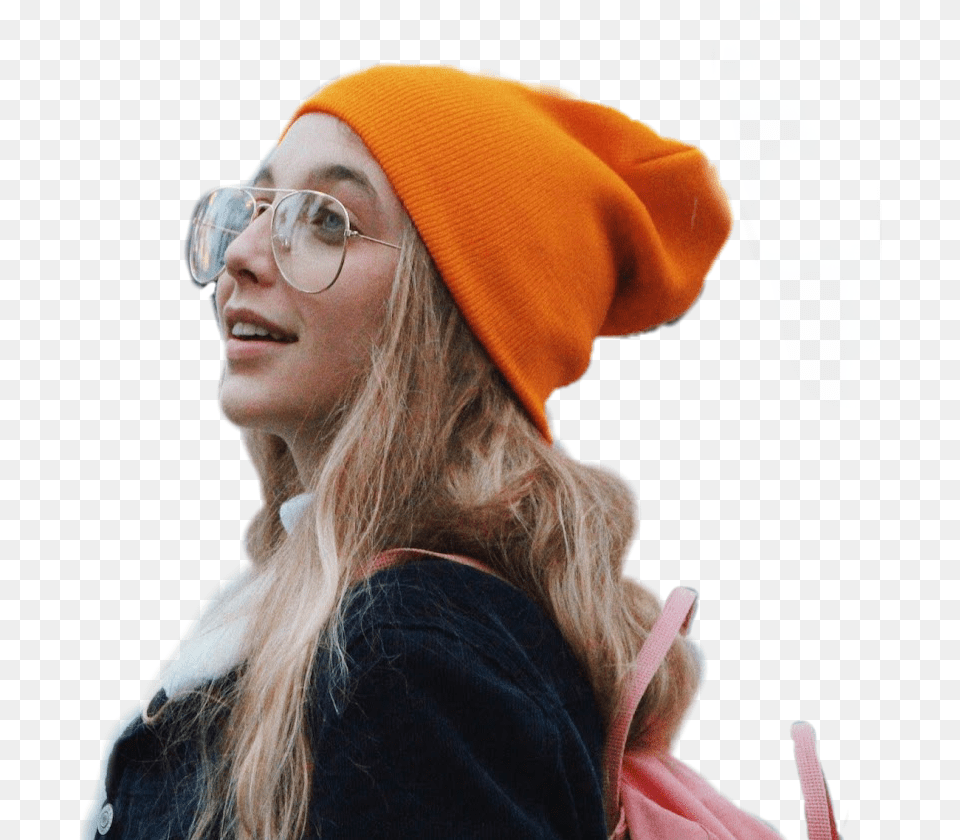 Emma Emma Chamberlain In A Beanie, Woman, Person, Hat, Female Free Transparent Png