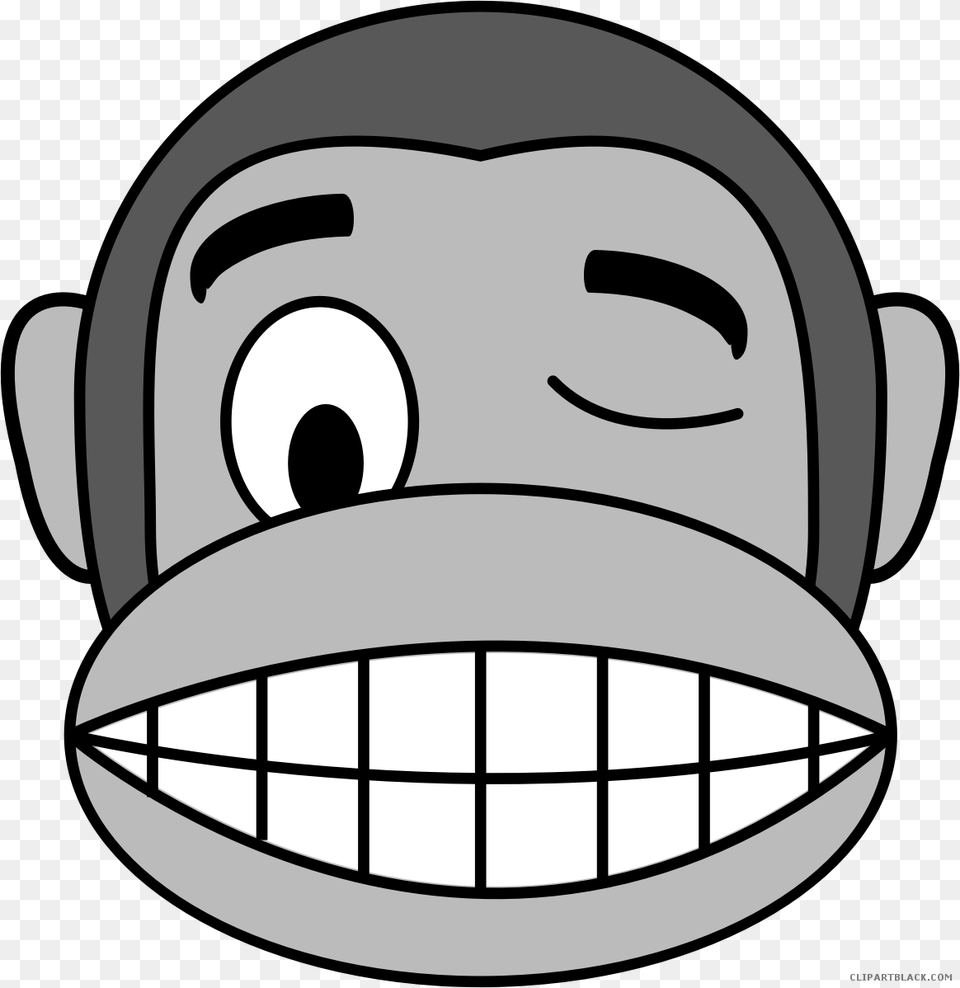 Transparent Emoji Clip Art Monkey Emoji, Stencil Png Image