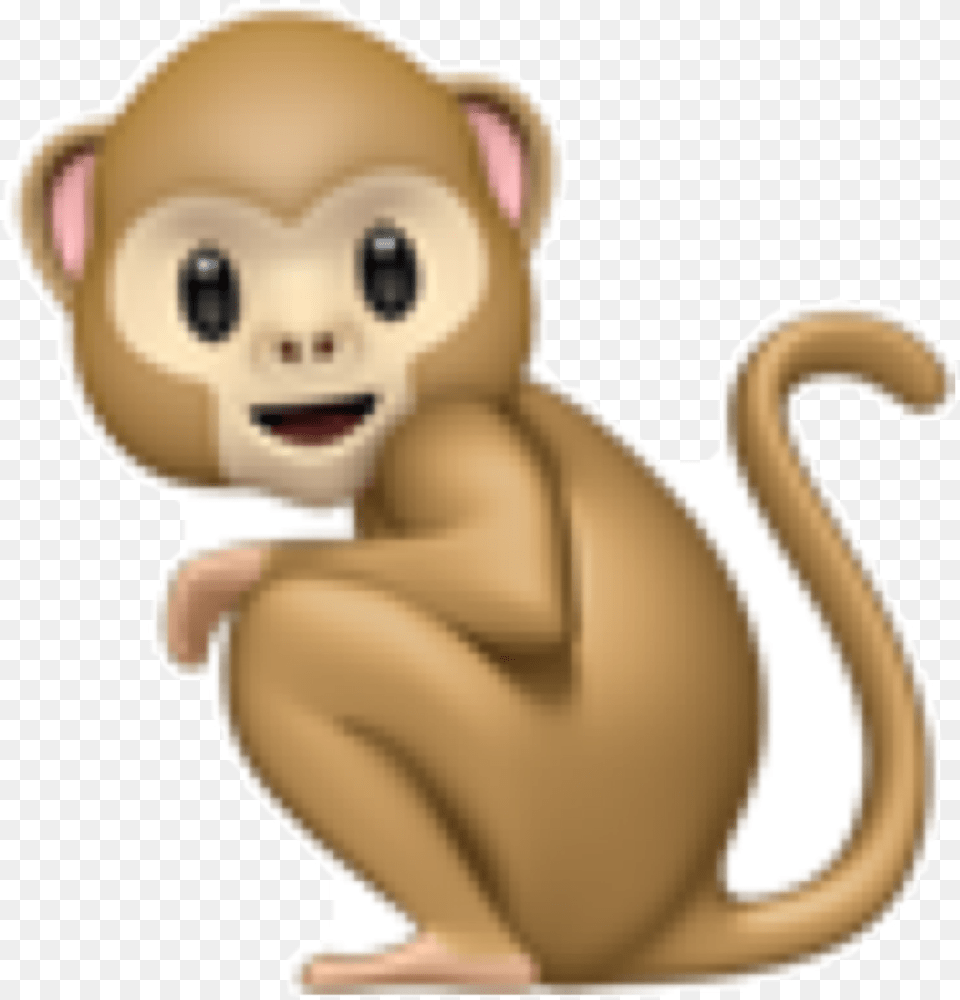 Transparent Emoji Monkey Crouching Monkey Emoji, Baby, Person, Animal, Wildlife Png