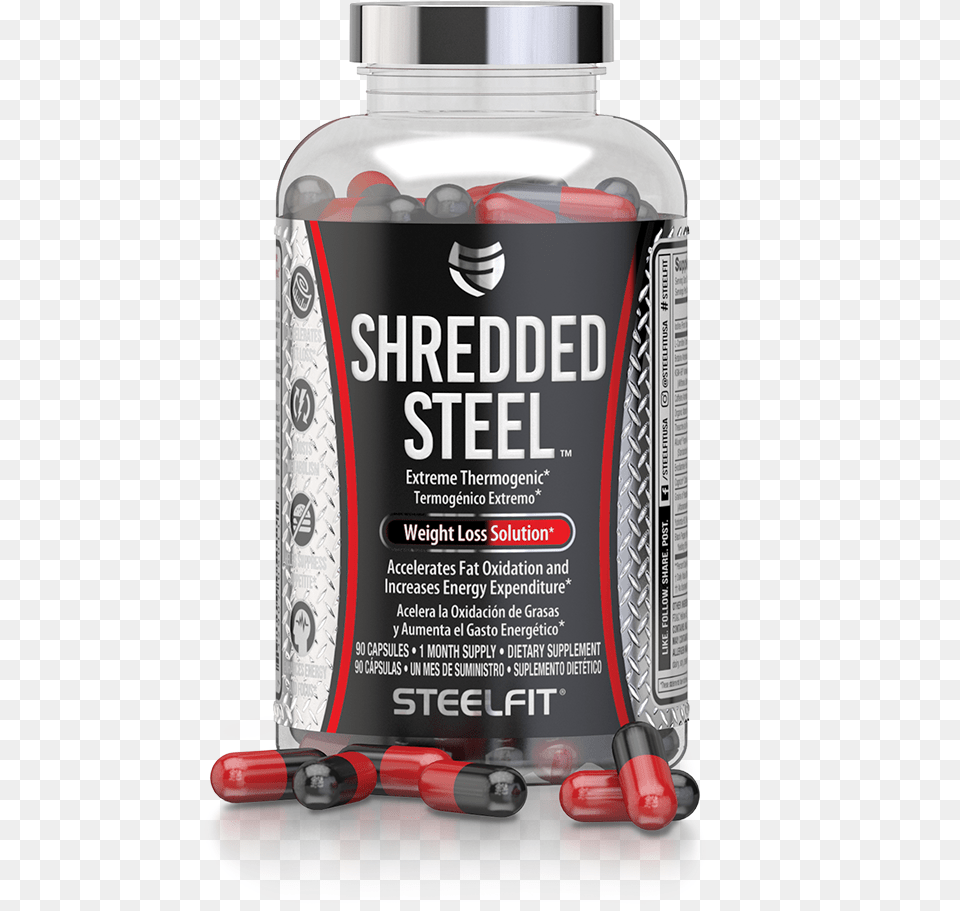 Transparent Energy Blast Shredded Steel Fat Burner, Medication, Pill, Bottle, Shaker Png